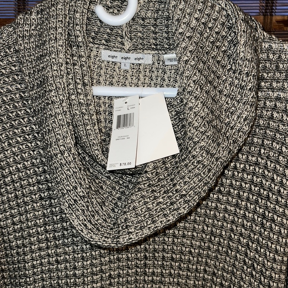 💗Gray Cow-Neck sweater tunic nwt $78 - Picture 3 of 3
